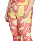 Meia-calça feminina Reebok com estampa floral vermelha, tamanho 2X