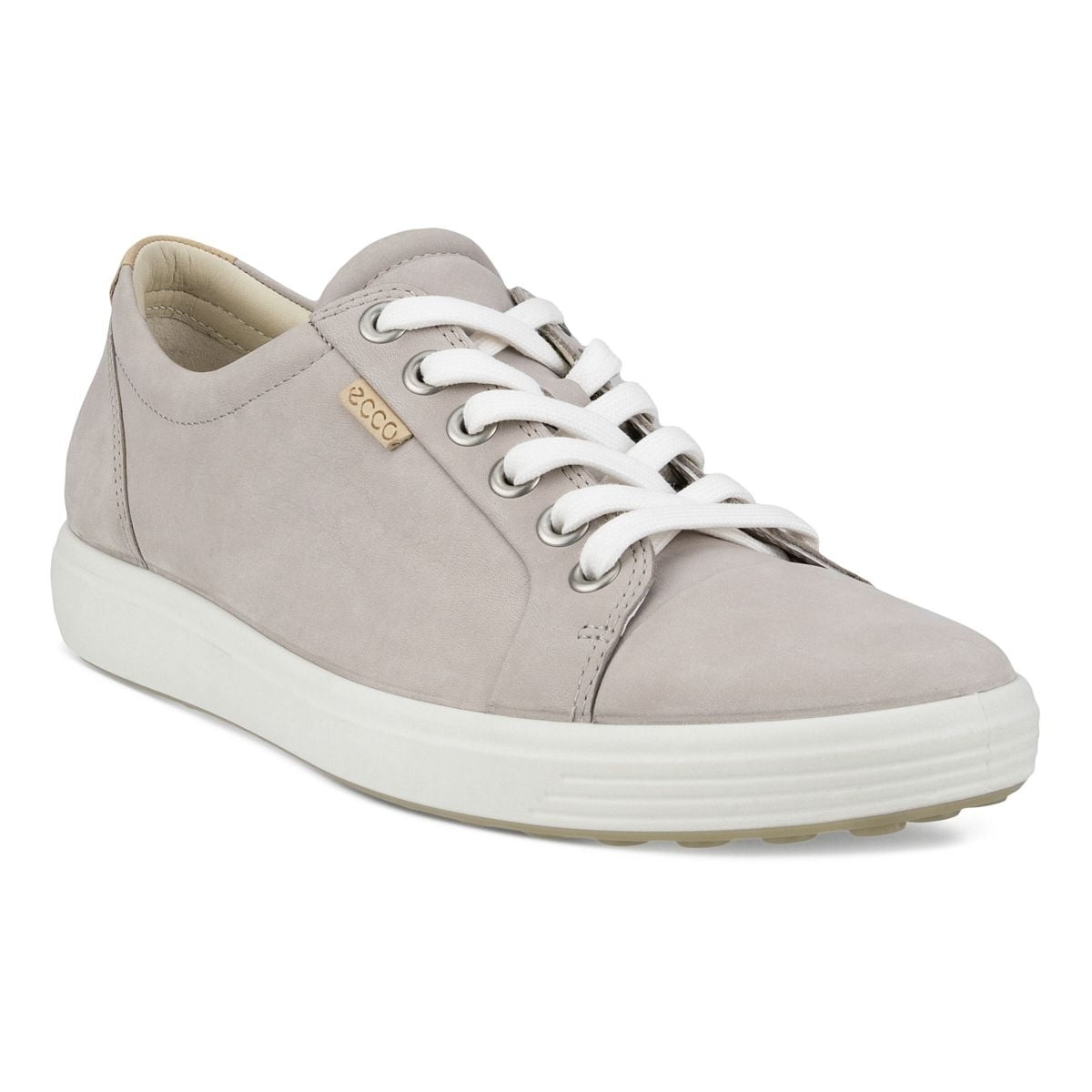 Tênis Ecco Feminino Cinza Soft 7 Nubuck Rosa Tamanho 430003-02386