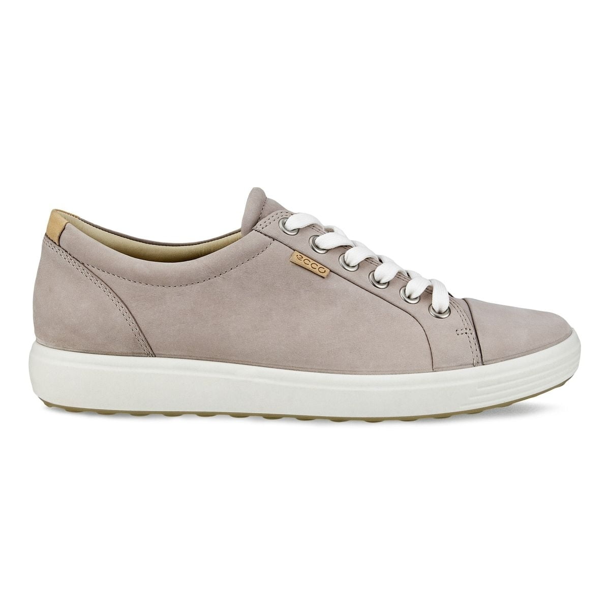 Tênis Ecco Feminino Cinza Soft 7 Nubuck Rosa Tamanho 430003-02386