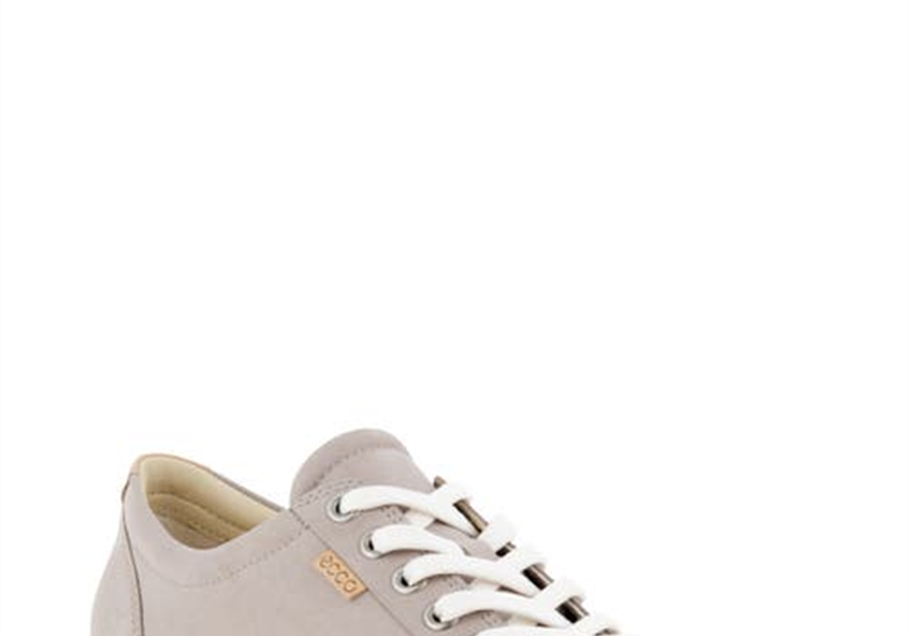 Tênis Ecco Feminino Cinza Soft 7 Nubuck Rosa Tamanho 430003-02386