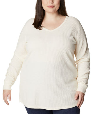 Columbia Pine Peak Thermal Top Feminino Branco Tamanho 1X