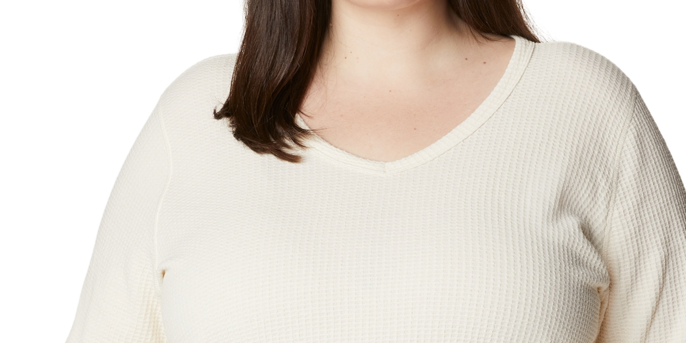 Columbia Pine Peak Thermal Top Feminino Branco Tamanho 1X