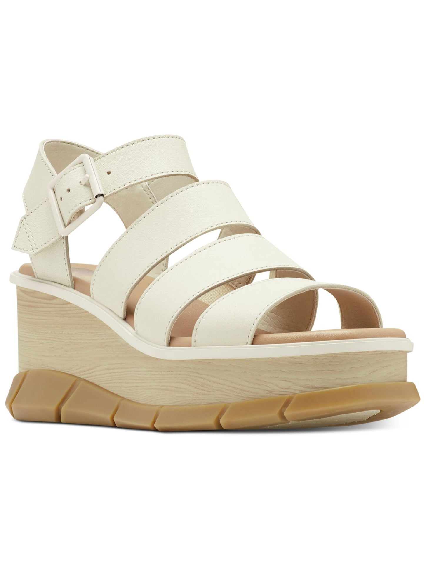 Sandálias Sorel Joanie III pretas com tiras e salto plataforma tamanho 8 para mulheres