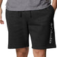 Bermuda Columbia Trek Relaxed Fit Stretch com Estampa de Logotipo e Fleece Masculina, Preta, Tamanho Grande