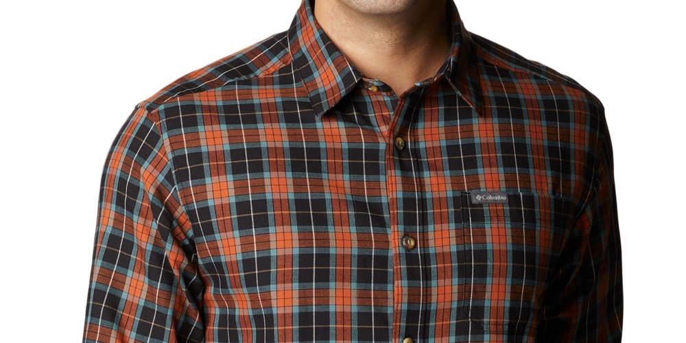 Camisa Columbia Vapor Ridge III Manga Longa Masculina Marrom Tamanho XX-G