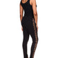 Calça legging listrada feminina Michael Kors Cheetah, calça casual, preta, tamanho pequeno, extrapequeno