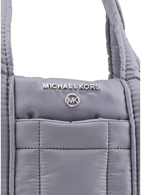 Bolsa tote acolchoada pequena Stirling Michael Kors feminina cinza