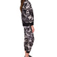 Calça feminina exclusiva Michael Kors com estampa camuflada, cinza, tamanho grande