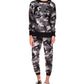 Calça feminina exclusiva Michael Kors com estampa camuflada, cinza, tamanho grande