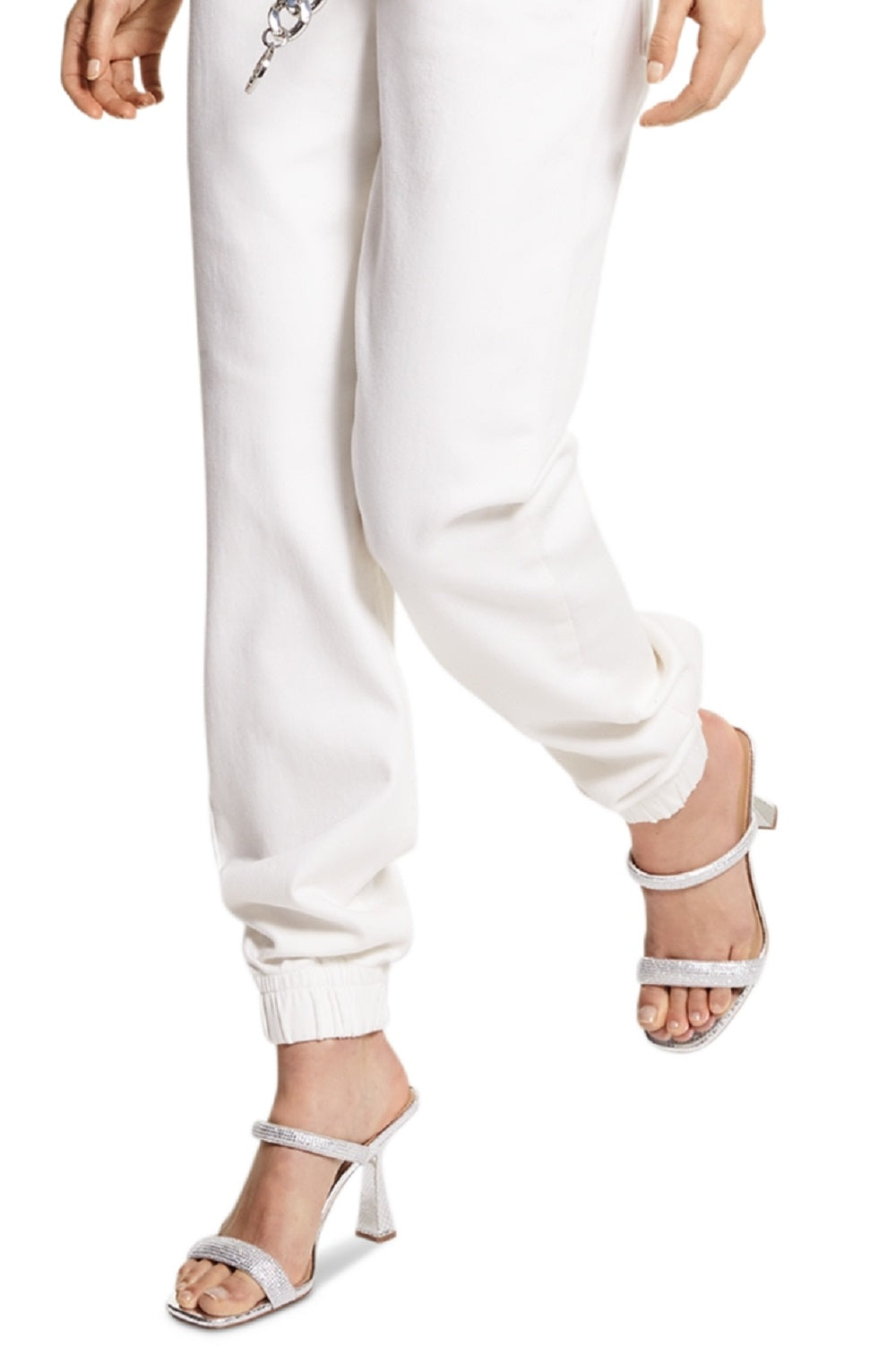 Calça jeans feminina Michael Kors, branca, tamanho 4