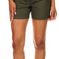 Shorts de sarja elástica feminino Michael Kors, verde, tamanho 6