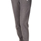 Calça jogger feminina Michael Kors em malha waffle com cordão, cinza, tamanho pequeno, extragrande