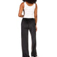 Calça reta de veludo feminina Michael Kors, preta, tamanho médio