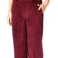 Calça reta de veludo feminina Michael Kors vermelha tamanho extragrande