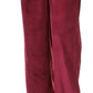 Calça reta de veludo feminina Michael Kors vermelha tamanho extragrande