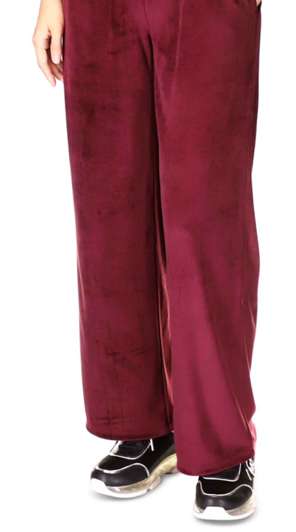 Calça reta de veludo feminina Michael Kors vermelha tamanho extragrande