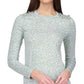 Blusa feminina Michael Kors com amarração no ombro, branca, tamanho médio