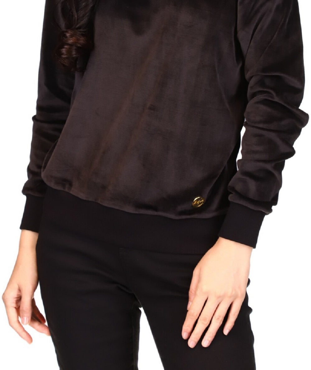 Blusa de veludo tomara que caia Michael Kors feminina, preta