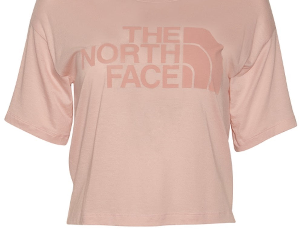 Camiseta cropped feminina The North Face Half Dome manga curta rosa tamanho XS