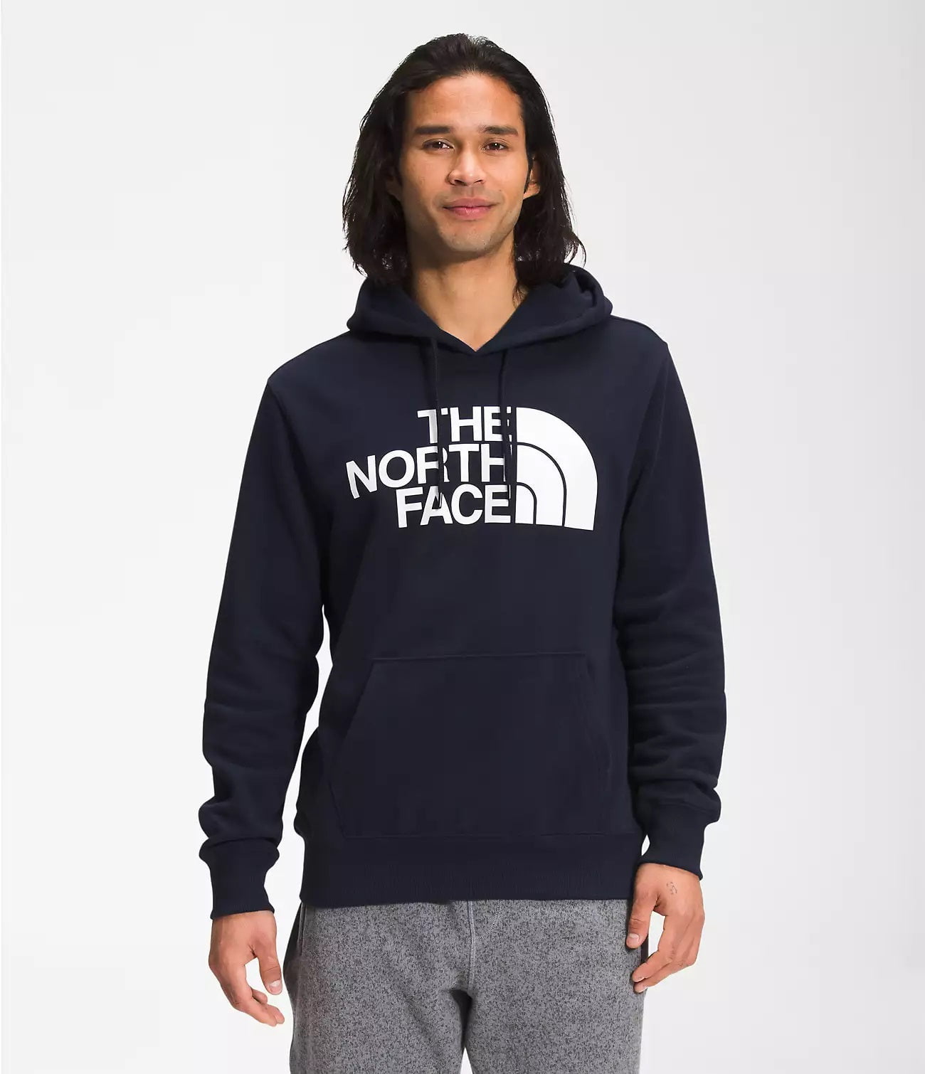 The North Face Moletom com capuz Half Dome masculino, azul, tamanho grande