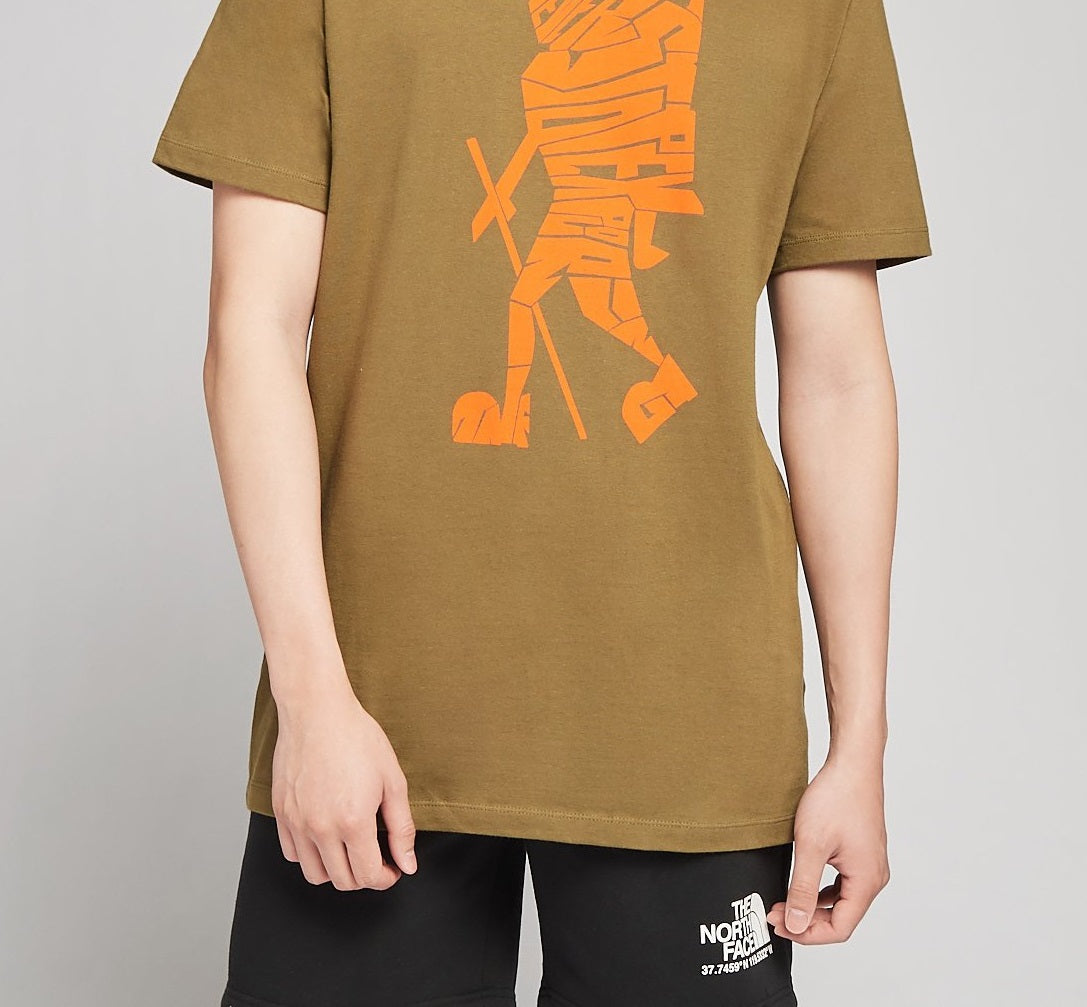 Camiseta masculina de manga curta The North Face, verde, tamanho XX-G
