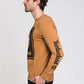 Camiseta Timberland Masculina Manga Longa Stack Logo Marrom Tamanho P