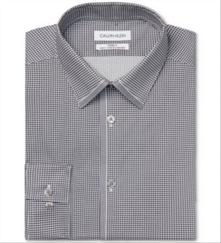 Camisa social masculina Calvin Klein Slim Fit Stretch cinza tamanho 16,5 x 34 x 35