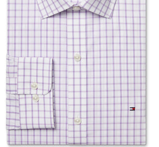 Camisa social masculina Tommy Hilfiger Slim Fit Performance Stretch Rosa Tamanho 15,5 x 32 x 33