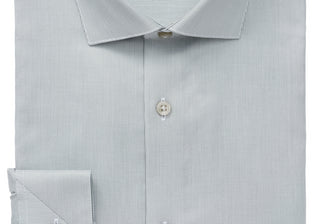 Camisa social masculina Calvin Klein Steel Slim-Fit Stretch Performance, sem necessidade de passar, verde, tamanho 17,5 x 32-33