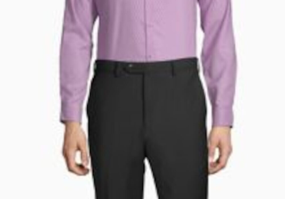 Camisa social masculina slim fit lisa Calvin Klein Berry Red tamanho 17,5 36-37