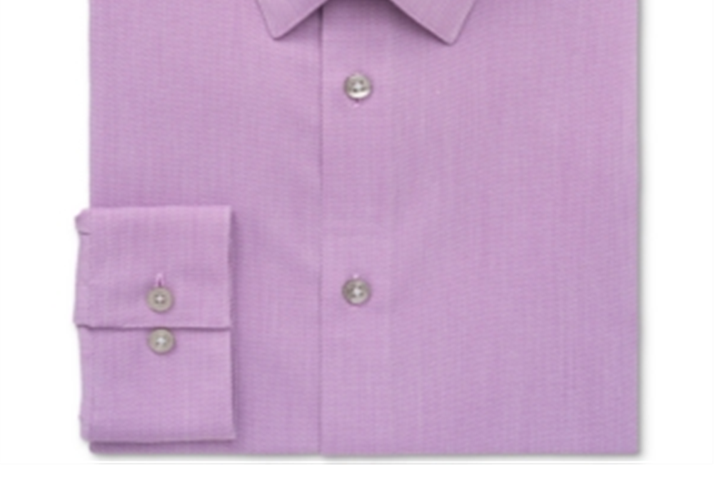 Camisa social masculina slim fit lisa Calvin Klein Berry Red tamanho 17,5 36-37