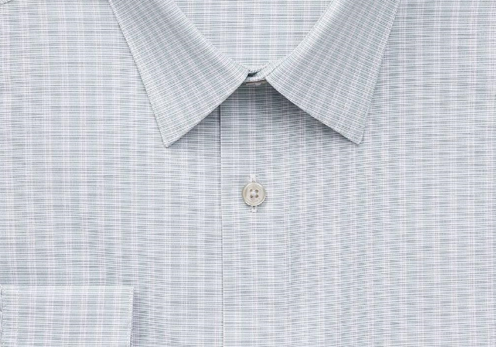 Camisa social Calvin Klein masculina slim fit listrada em aço, verde, tamanho 17, 32-33