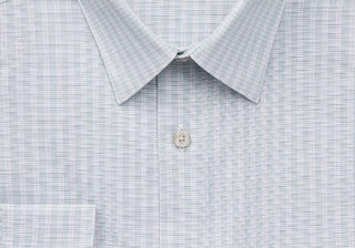 Camisa social Calvin Klein masculina slim fit listrada em aço, verde, tamanho 17, 32-33