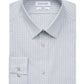 Camisa social Calvin Klein masculina slim fit listrada em aço, verde, tamanho 17, 32-33