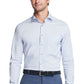 Camisa social masculina Van Heusen Classic Regular Fit Stain Shield Performance Stretch Check, azul, tamanho 37x38