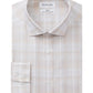 Camisa social masculina Calvin Klein Steel Slim-Fit, sem necessidade de passar, xadrez elástica, tamanho amarelo, 15,5 x 32-33