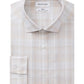 Camisa social masculina Calvin Klein Steel Slim-Fit, sem necessidade de passar, xadrez elástica, tamanho amarelo, 15,5 x 32-33