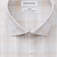 Camisa social masculina Calvin Klein Steel Slim-Fit, sem necessidade de passar, xadrez elástica, tamanho amarelo, 15,5 x 32-33