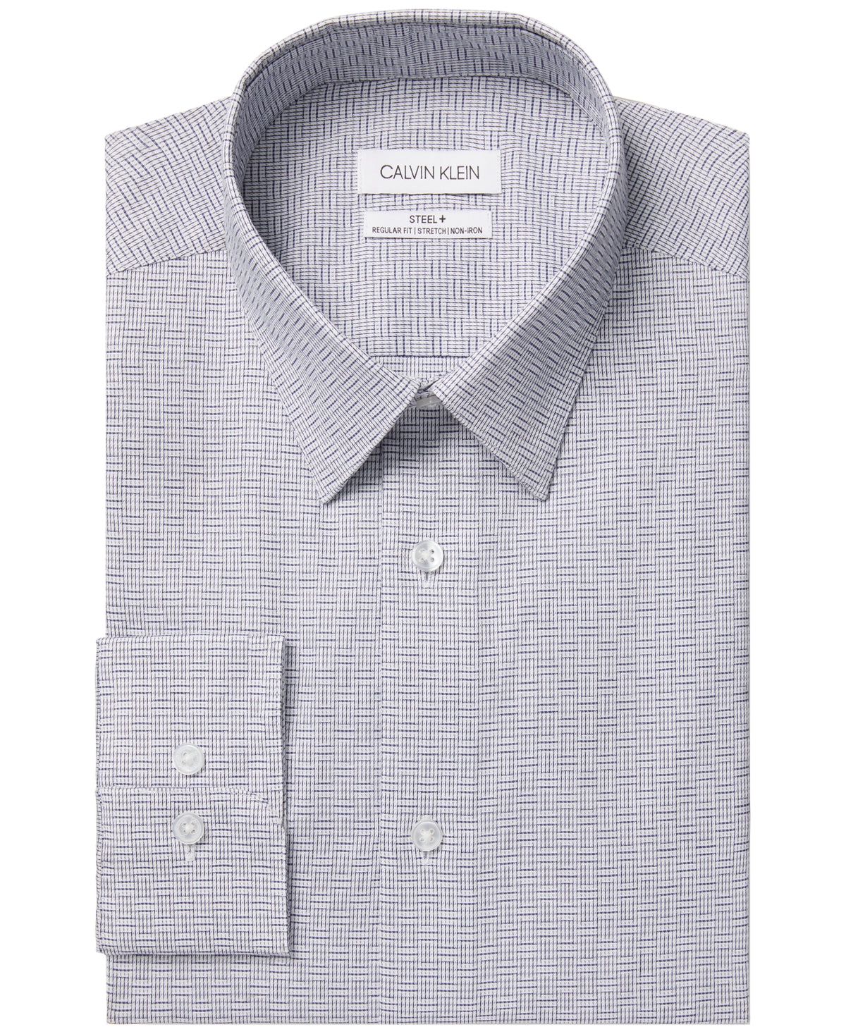 Camisa social Calvin Klein Steel Regular-Fit Performance Stretch Masculina, Azul, Tamanho 15X32-33