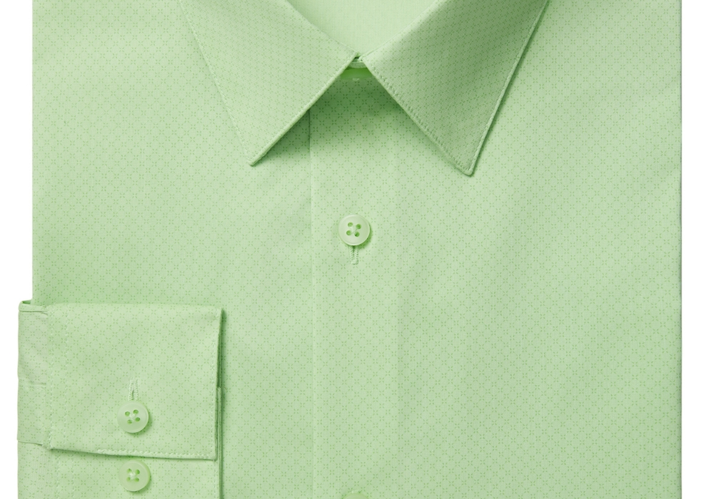 Camisa social masculina Calvin Klein Infinite Color Slim-Fit, sem necessidade de passar, verde, tamanho 15-15, 12, 32-33