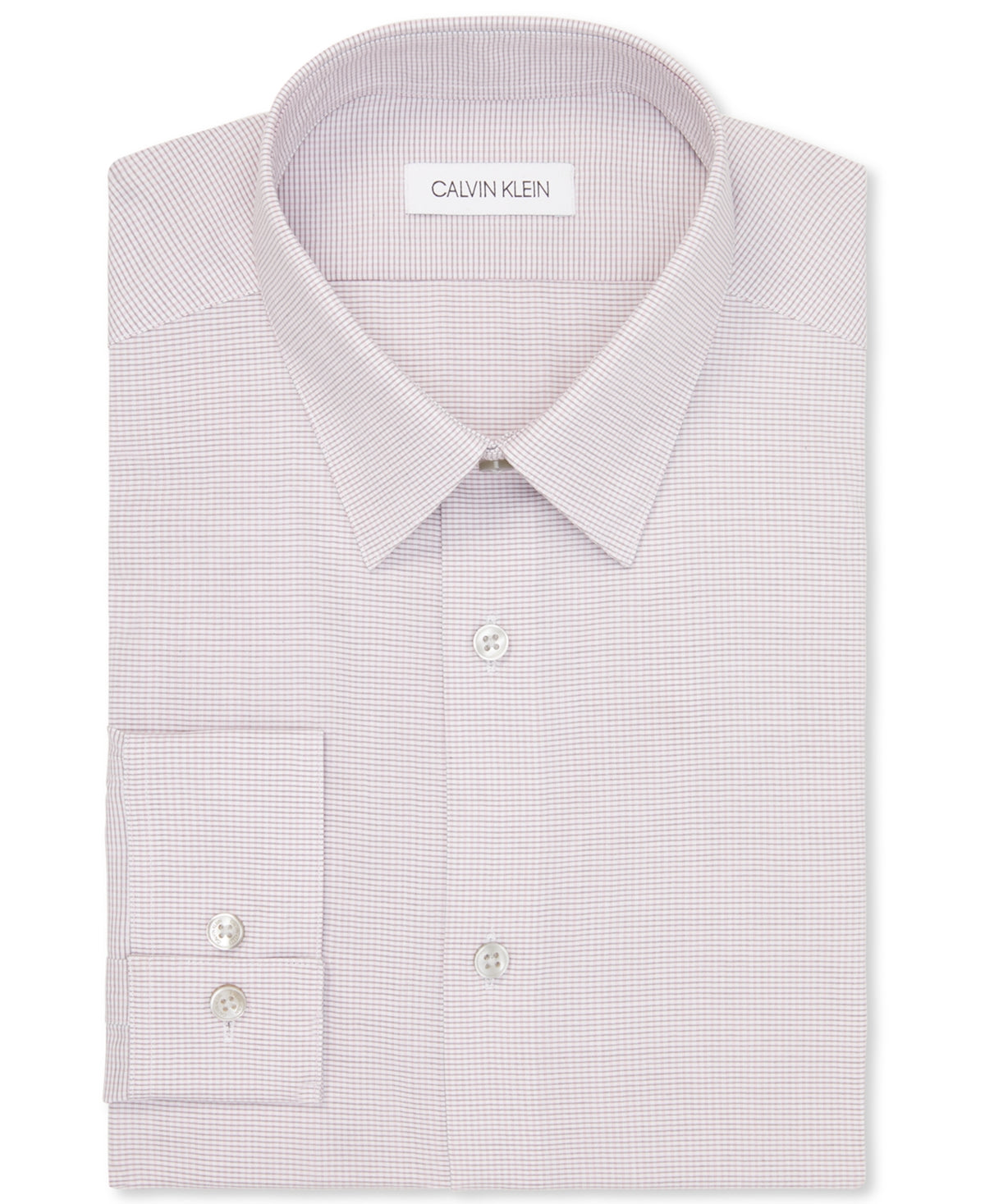 Camisa social masculina Calvin Klein Infinite Color rosa tamanho 17-17 12 32-33