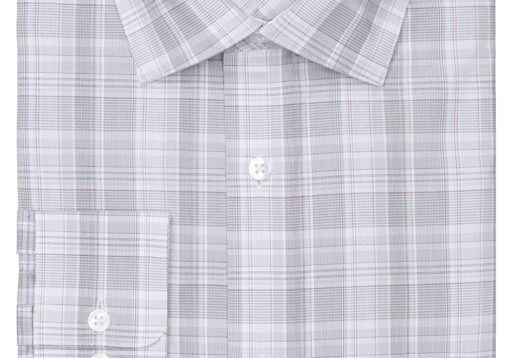 Camisa social Calvin Klein masculina, ajuste regular, elástica, sem passar, vermelha, tamanho 15x32-33