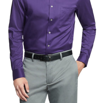 Camisa social masculina Van Heusen Regular Fit Ultraflex Roxa Tamanho 32X33