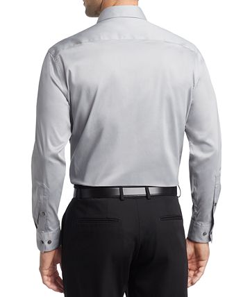Camisa social masculina Van Heusen Regular Fit Ultraflex cinza tamanho 15x32x33