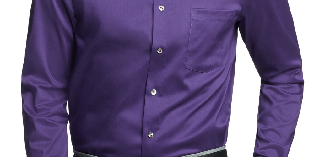 Camisa social masculina Van Heusen Regular Fit Ultraflex cinza tamanho 15x32x33