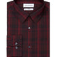 Camisa social Calvin Klein masculina slim fit, elástica, sem necessidade de passar, vermelha, tamanho 15x32-33