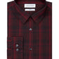 Camisa social Calvin Klein masculina slim fit, elástica, sem necessidade de passar, vermelha, tamanho 15x32-33