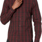 Camisa social Calvin Klein masculina slim fit, elástica, sem passar, vermelha, tamanho 17, 32-33