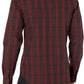 Camisa social Calvin Klein masculina slim fit, elástica, sem passar, vermelha, tamanho 17, 32-33