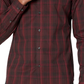 Camisa social Calvin Klein masculina slim fit, elástica, sem passar, vermelha, tamanho 17, 32-33